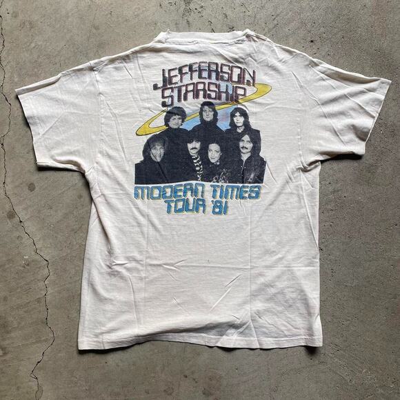 Vintage 80s Jefferson Starship Modern Times Tour T-Shirt L Single Stitch 1981 - Picture 5 of 5